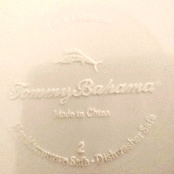 17pc. Tommy Bahama "Sea Wonders" melamine dinnerware - Picture 3 of 4